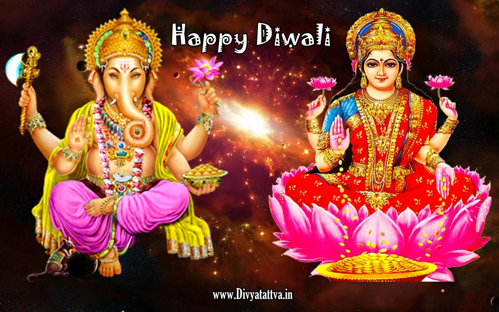 Diwali Vector Images, Diwali Graphics, Diwali Festival - Mahalakshmi With Name Goddess - HD Wallpaper 