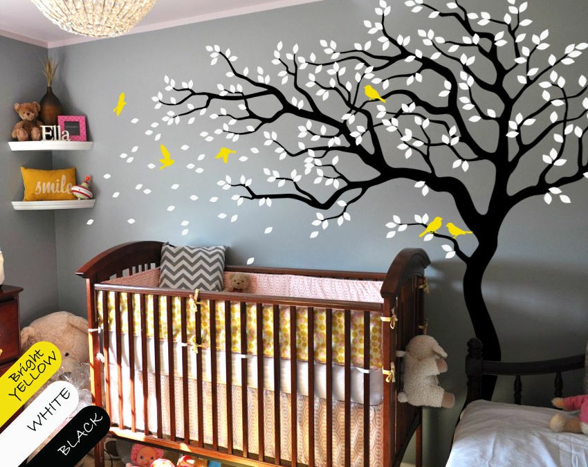 Tattoo Unisex Diy Handmade Tree Wall Decal Black Tree - Tree For Room Decoration - HD Wallpaper 