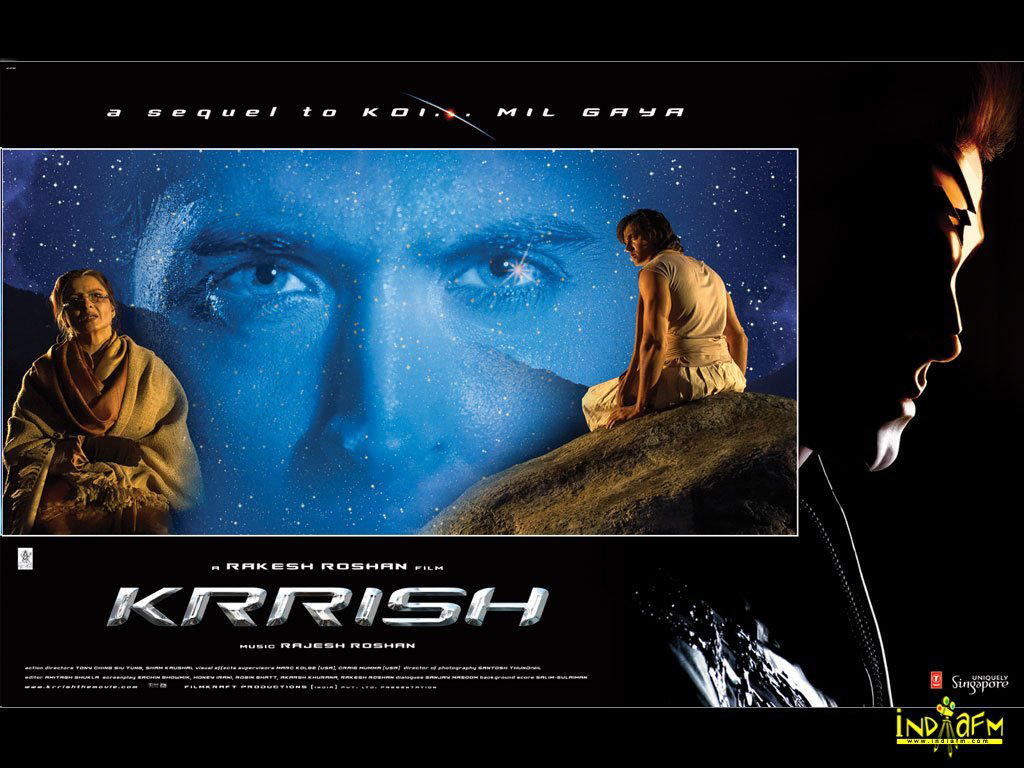Rekha,hrithik Roshan - Krrish 2006 Wallpaper Hrithik Roshan - HD Wallpaper 