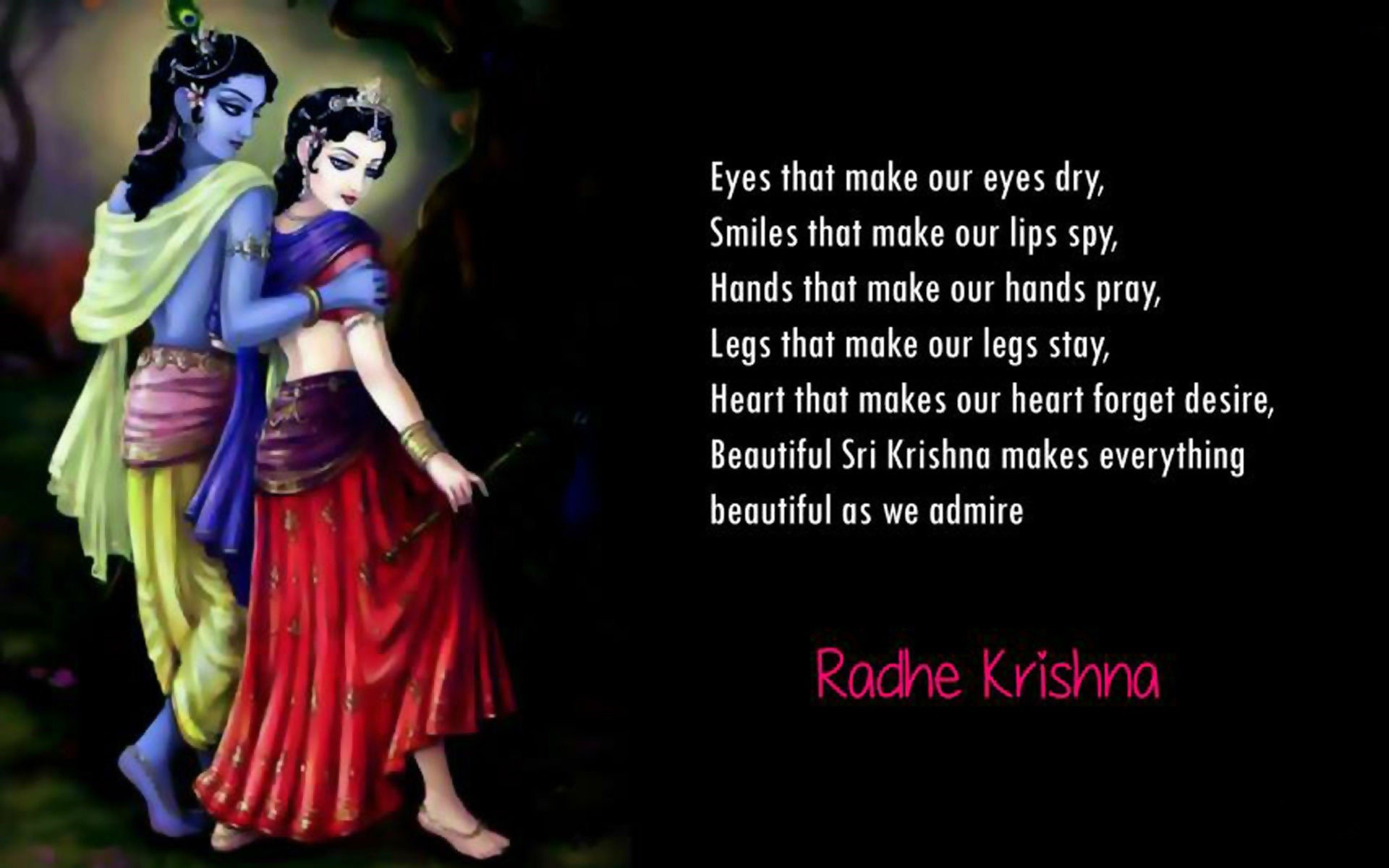 Lord Radha Krishna Wish Nice Quotes Hd Wallpapers Rocks - Good Morning Painting Of Radha Krishna - HD Wallpaper 