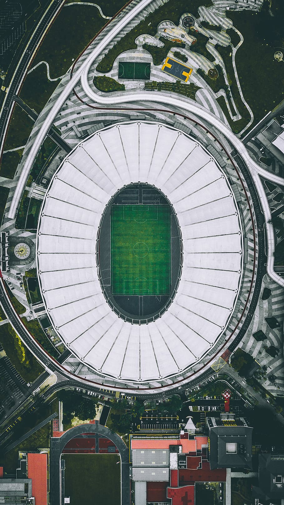 Aerial Photo Of Football Field, Arial Photography Of - Stadium Bukit Jalil Drone - HD Wallpaper 