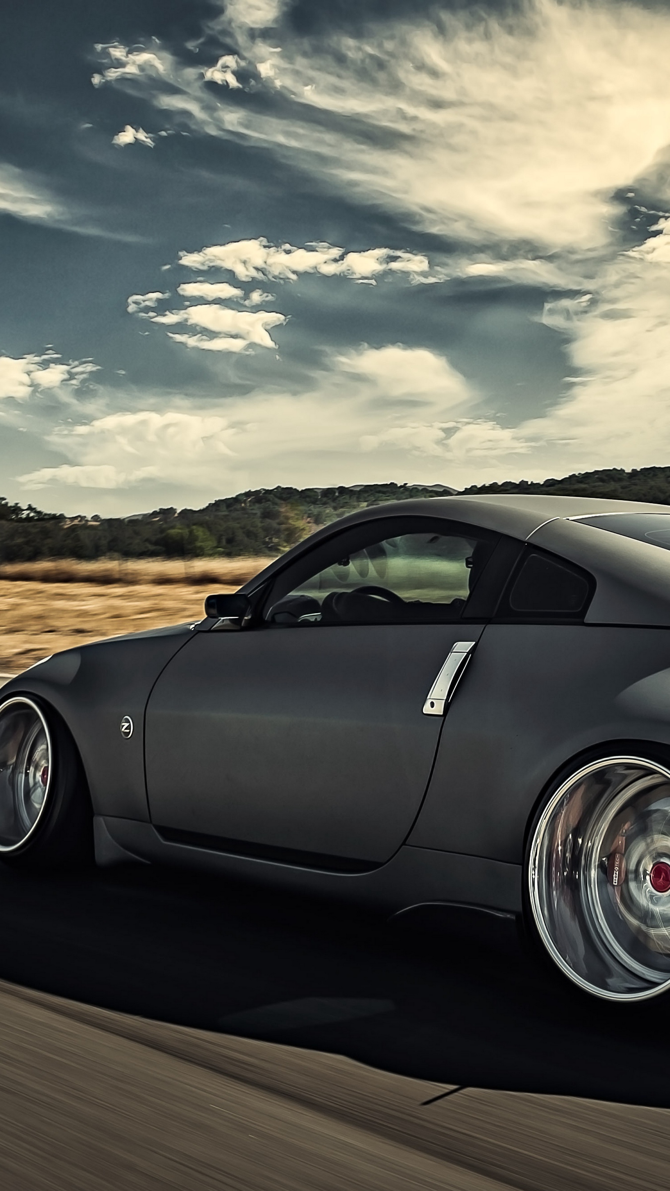 Wallpaper Nissan, 350z, Stance, Movement, Speed, Side - Nissan 350z Wallpaper Iphone - HD Wallpaper 