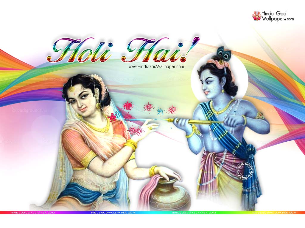 Krishna Holi - Holi Images Radha Krishna - HD Wallpaper 