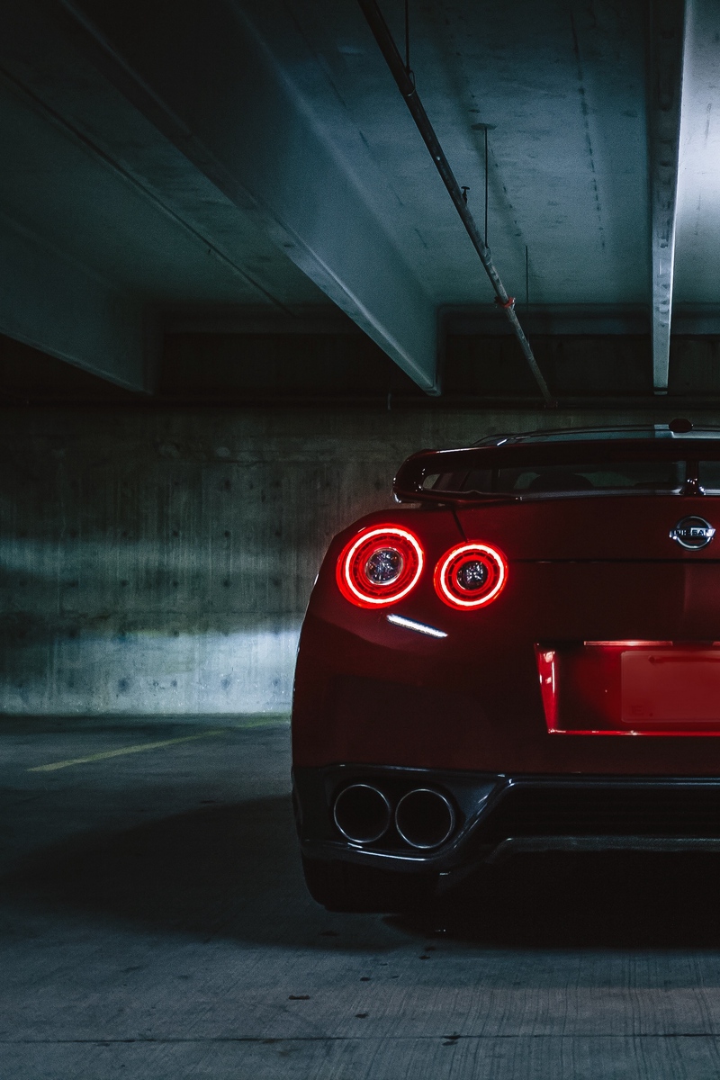 Wallpaper Nissan Gtr, Nissan, Headlights, Rear View, - Nissan Gtr Wallpaper Iphone - HD Wallpaper 