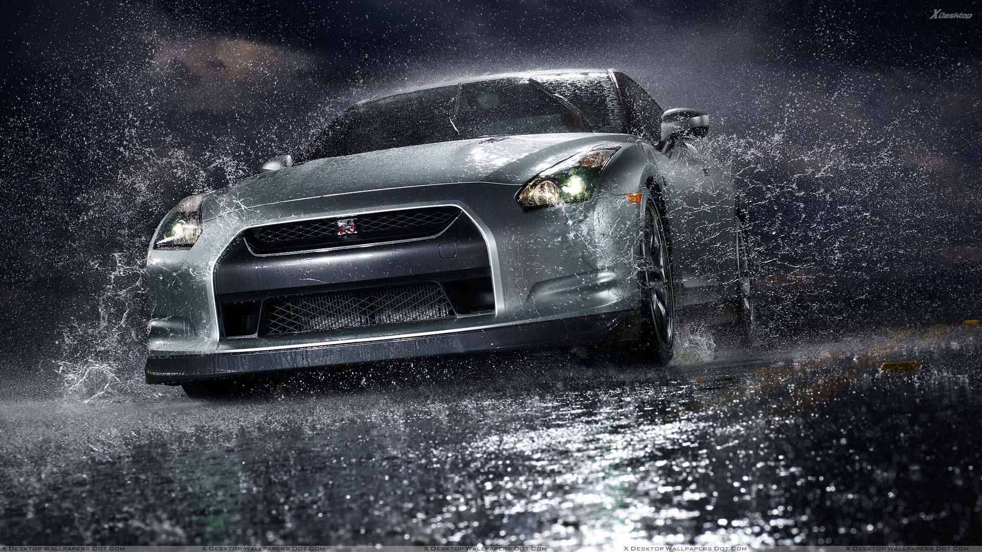 Car In Rain Hd - HD Wallpaper 