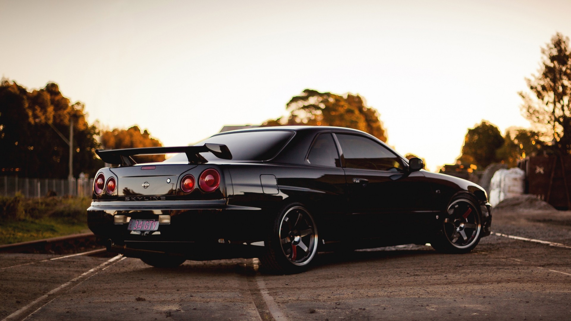 Nissan Skyline R34 Black - HD Wallpaper 