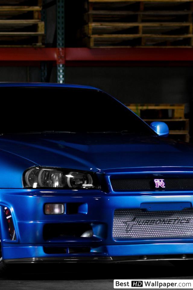 Nissan Skyline Blue Fast And Furious - 640x960 Wallpaper ...