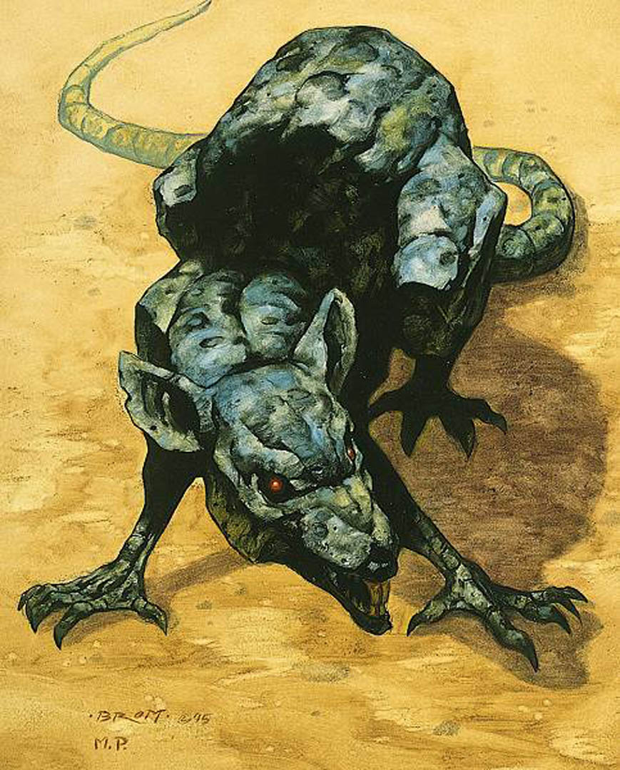 Rock Rat - Fantasy Rat Art - HD Wallpaper 