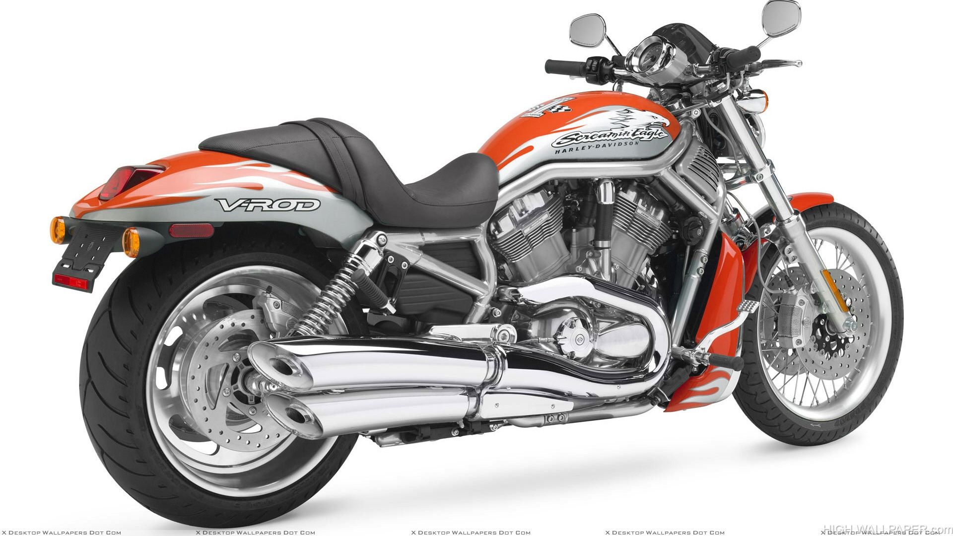 Harley Davidson V Rod Orange - HD Wallpaper 