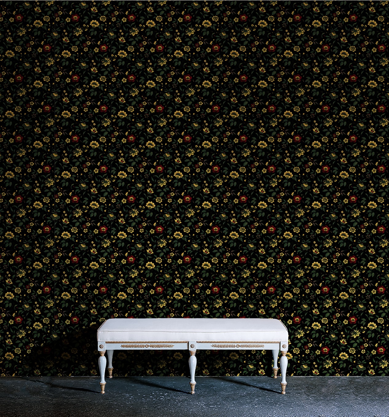 Indian Flowers 06 Wallpapers Elusio Antique Design - Bench - HD Wallpaper 