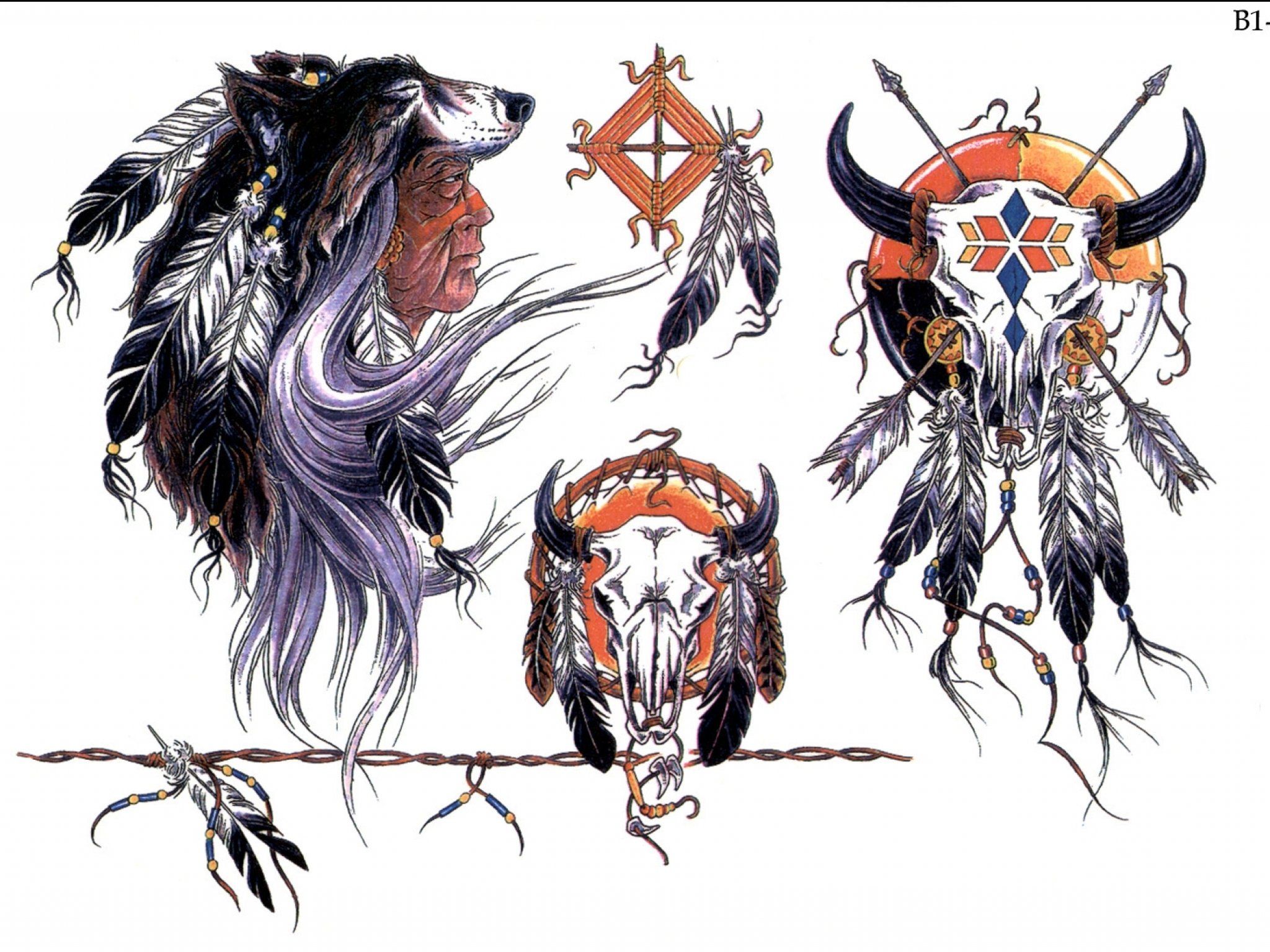 Taurus Indian Tattoos - HD Wallpaper 