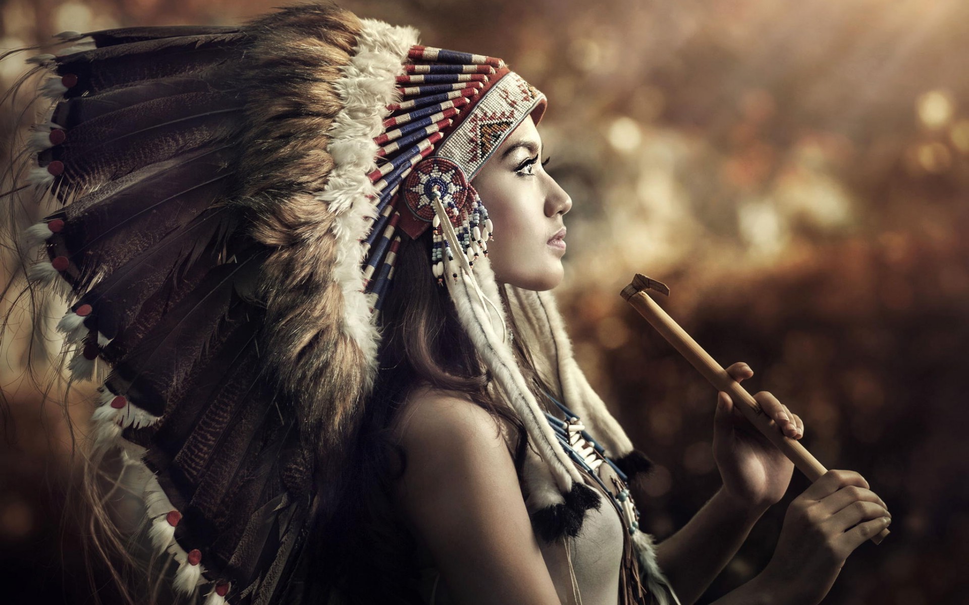 Native Americans, Headdress, Women, Profile Wallpaper - Native American Women In Headdress - HD Wallpaper 