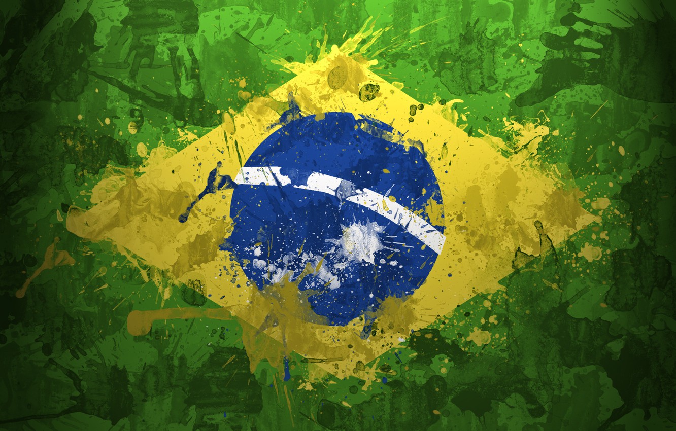 Photo Wallpaper Planet, Texture, Green, Flags, Earth, - Brazil Football Background - HD Wallpaper 