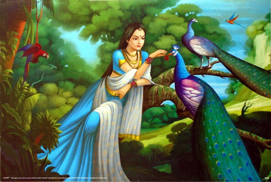 Radha Rani Painting - 879x592 Wallpaper - teahub.io