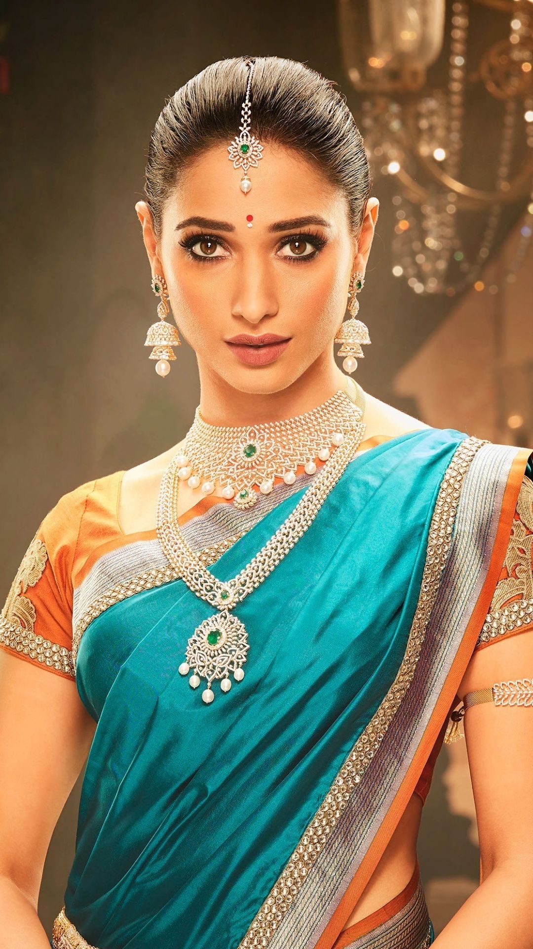 Tamanna In Silk Saree - HD Wallpaper 