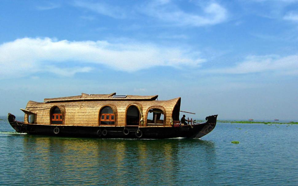India Wallpaper,colourful Hd Wallpaper,gods Abode Hd - Kerala Boat House Hd - HD Wallpaper 