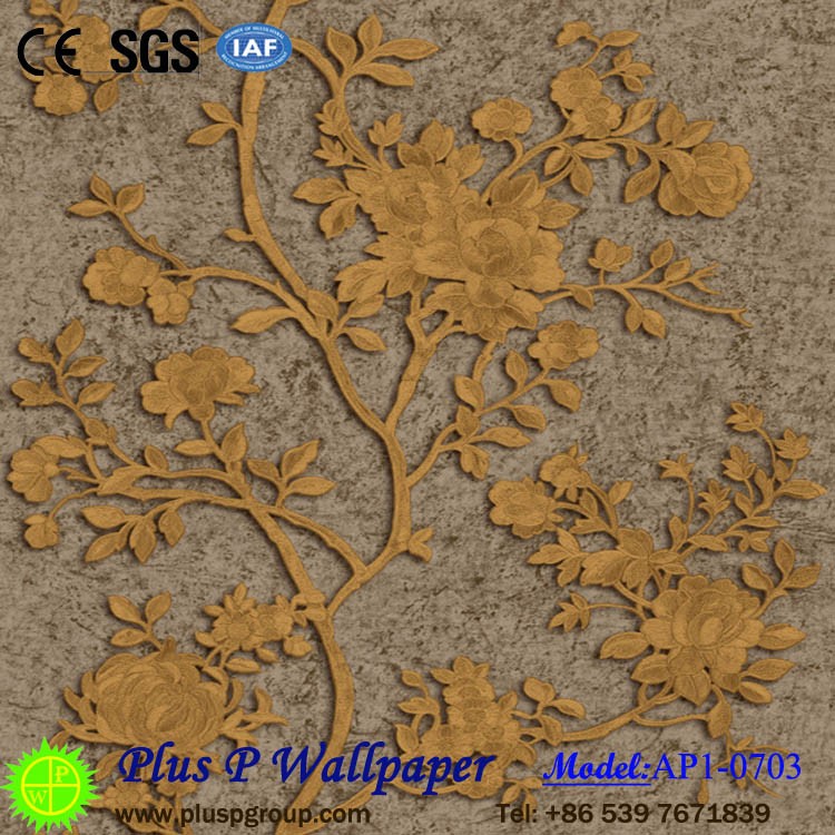 Deep Embossed Indian Restaurant Decoration Wallpaper - Motif - HD Wallpaper 