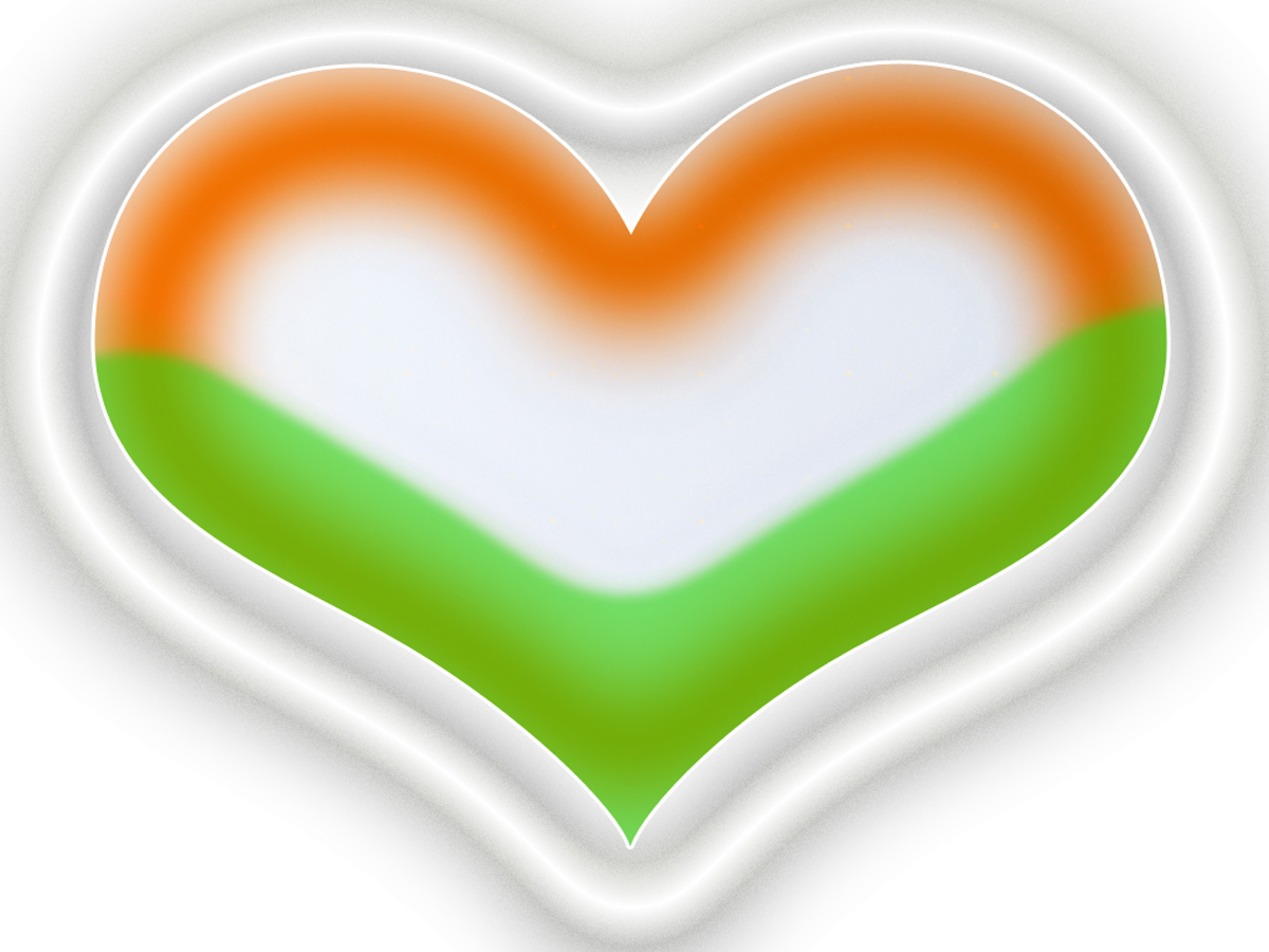 Indian Heart Flag High Definition Wallpapers - Happy Republic Day Love - HD Wallpaper 