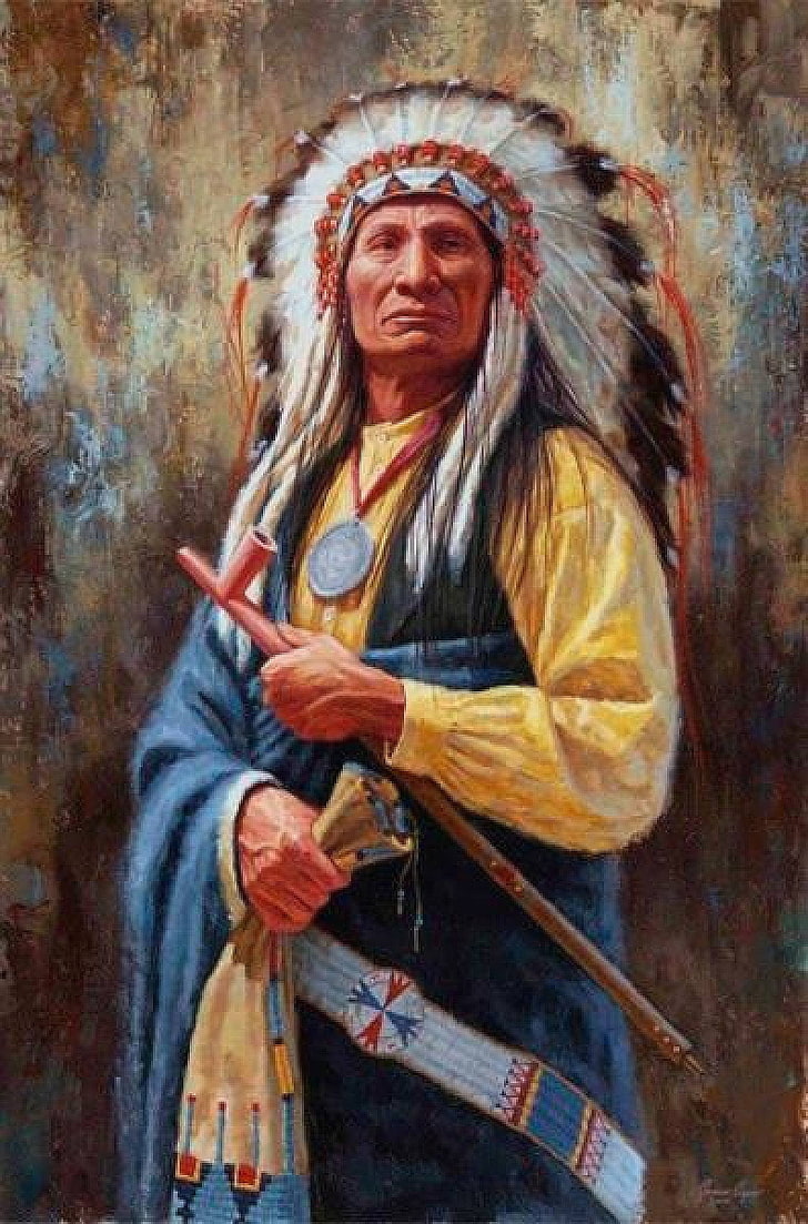 Red Skin American Indian - HD Wallpaper 