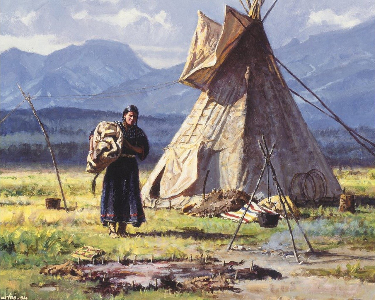 Martin Grelle Horses Paintings - HD Wallpaper 