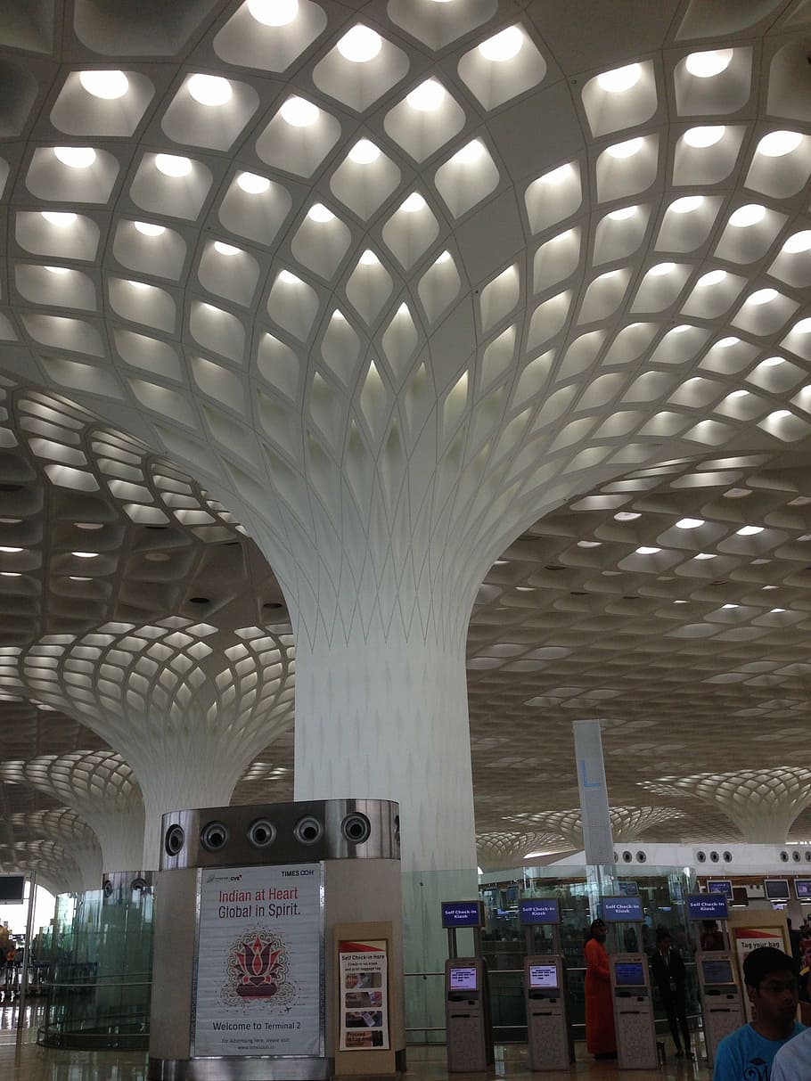 International Airport, Mumbai, Architecture, Indoors, - HD Wallpaper 