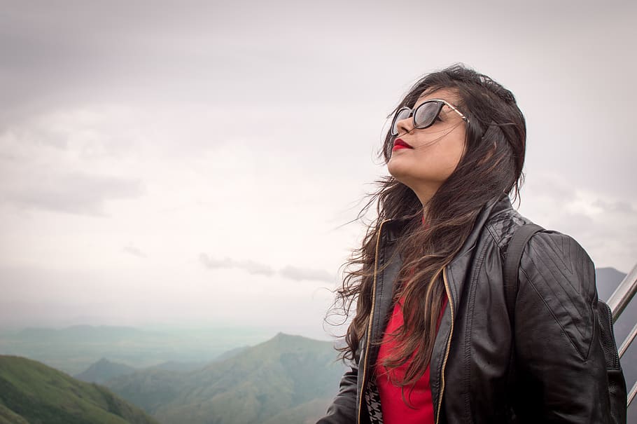 India, Munnar, Red, Love, Myself, Black Jacket, Leather, - HD Wallpaper 
