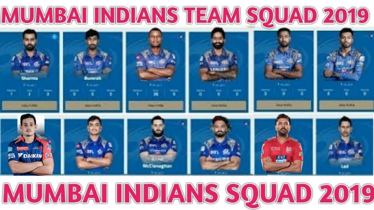 Mumbai Indian Team 2019 Players List - HD Wallpaper 
