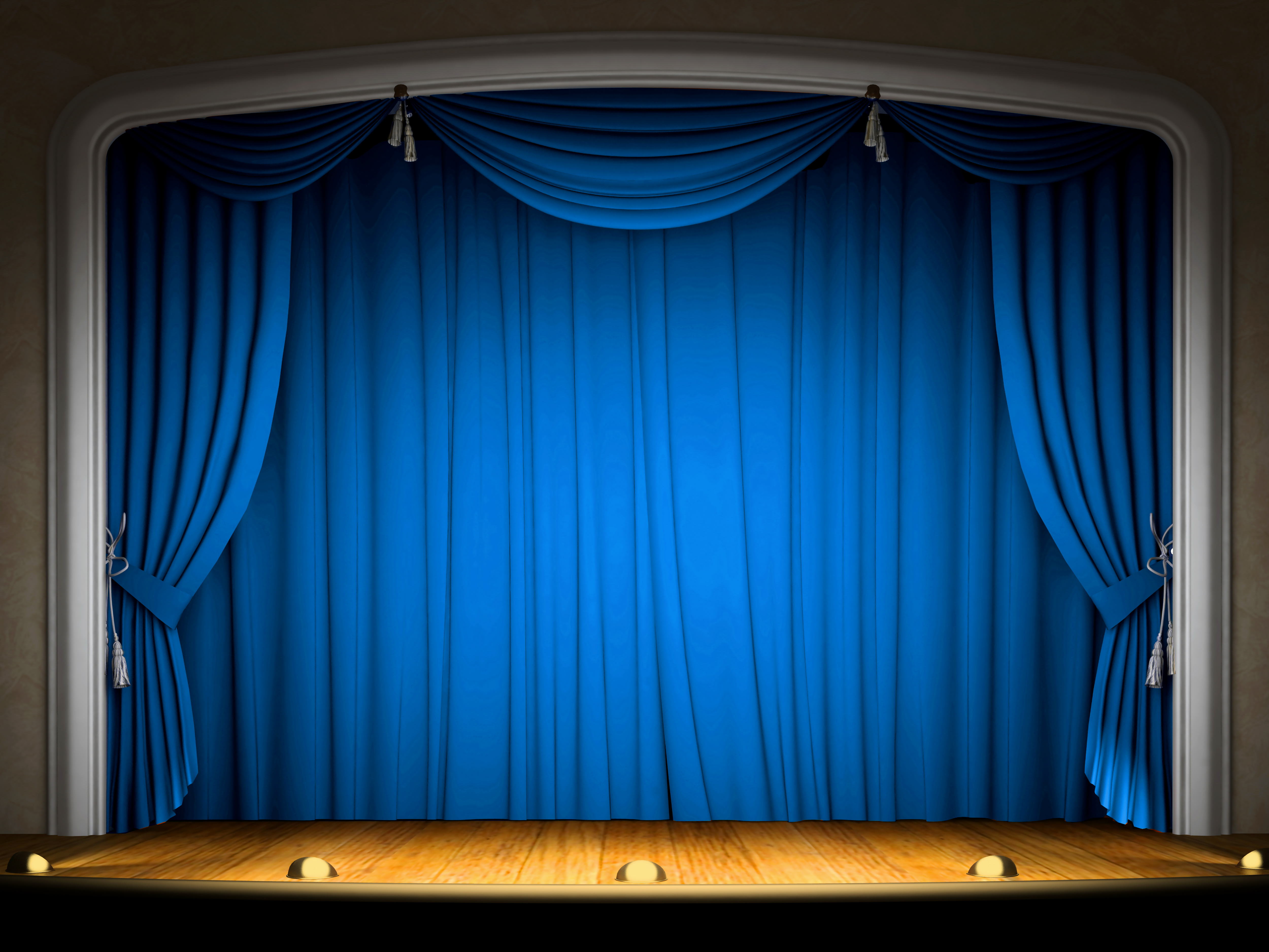 This Jpeg Image - Blue Stage Curtains Background - HD Wallpaper 