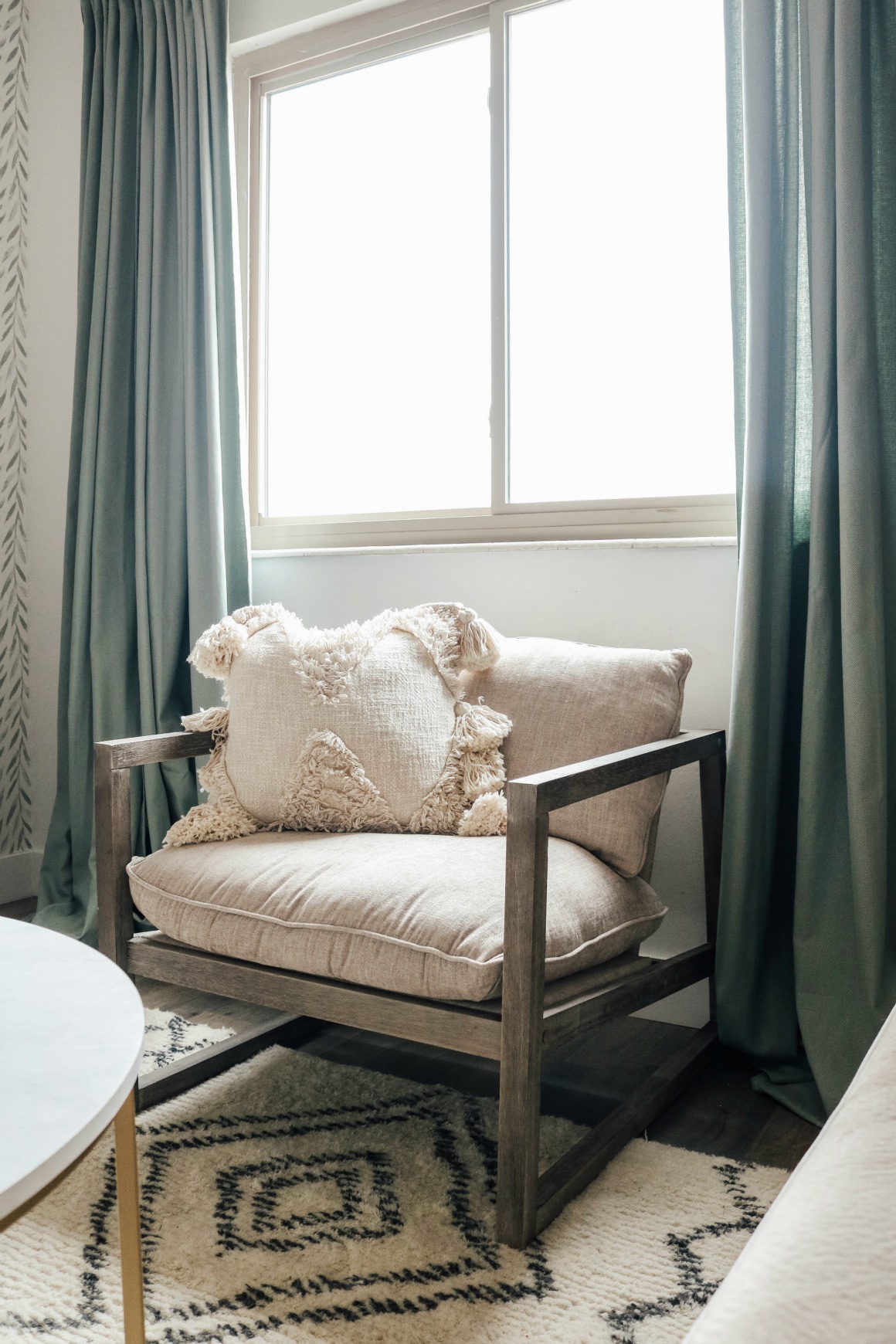 Ikea Tibast Green Curtains - HD Wallpaper 