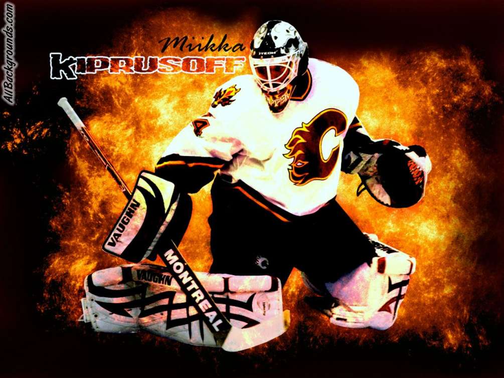 Calgary Flames Background - Miikka Kiprusoff - HD Wallpaper 