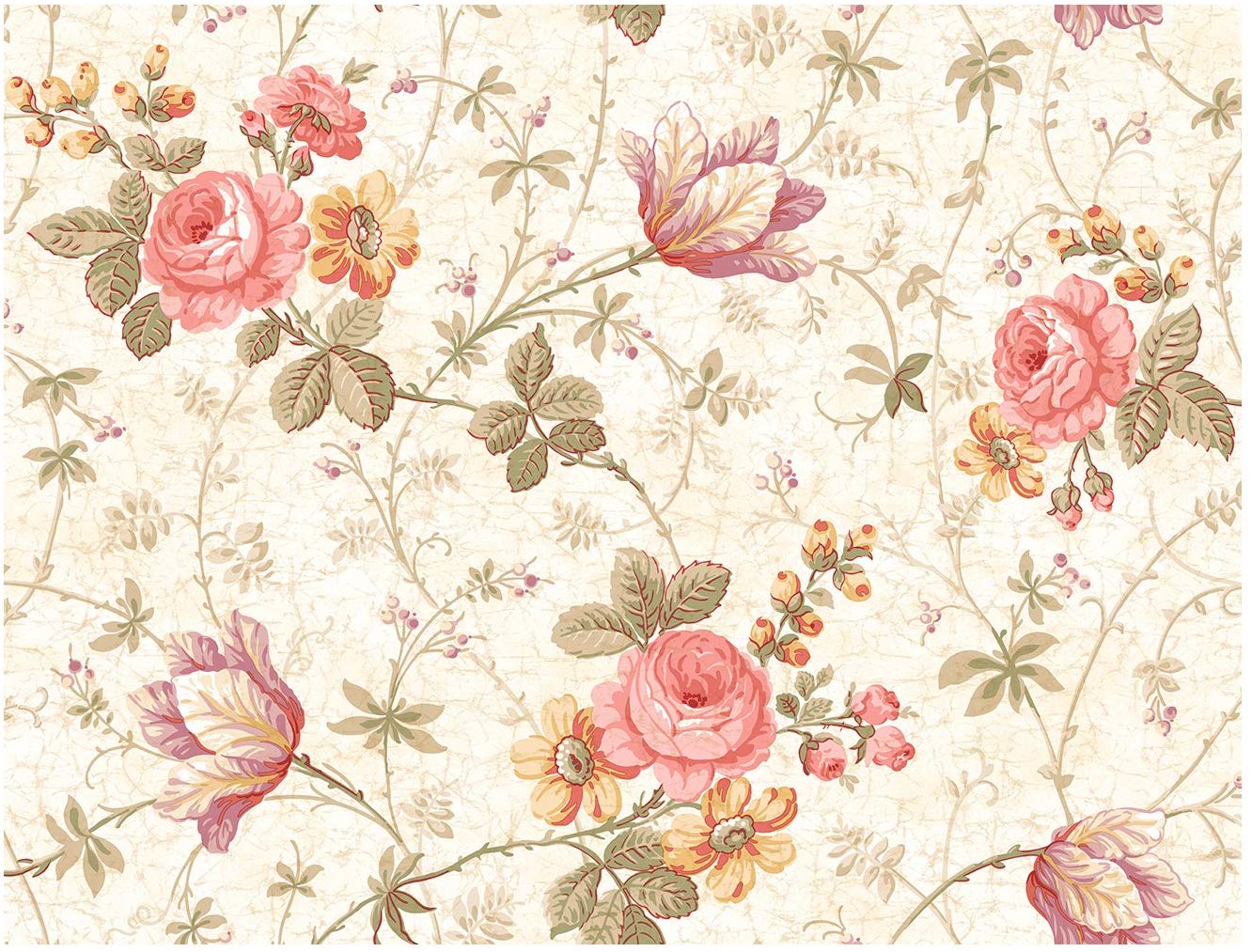 York Wallcoverings Ln7536smp Remington Rose Tulip Floral - Fondo Rosa Palo Con Flores - HD Wallpaper 
