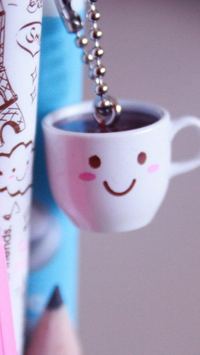 Cute Coffee Cup Beside Pen Iphone Wallpaper - Cute Hd Wallpaper For Mobile Screen - HD Wallpaper 