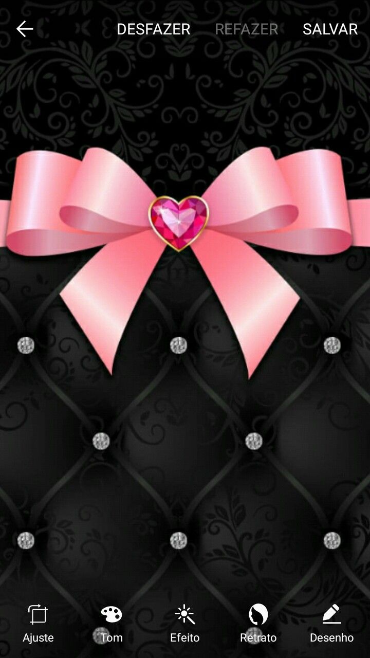 Black And Pink Bow Hd Glitter - HD Wallpaper 