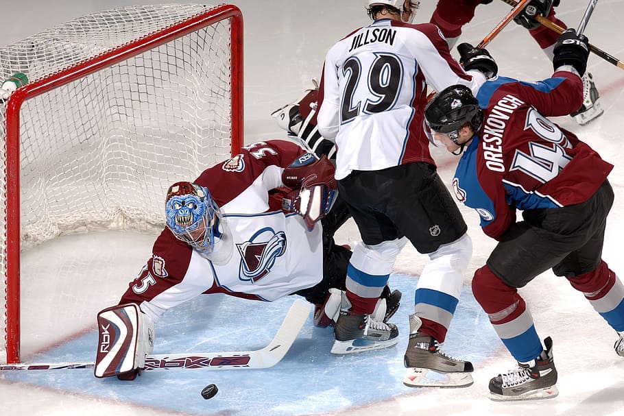 Colorado Avalanche Players Playing, Ice Hockey, Goalie, - Goal Are Good For You - HD Wallpaper 