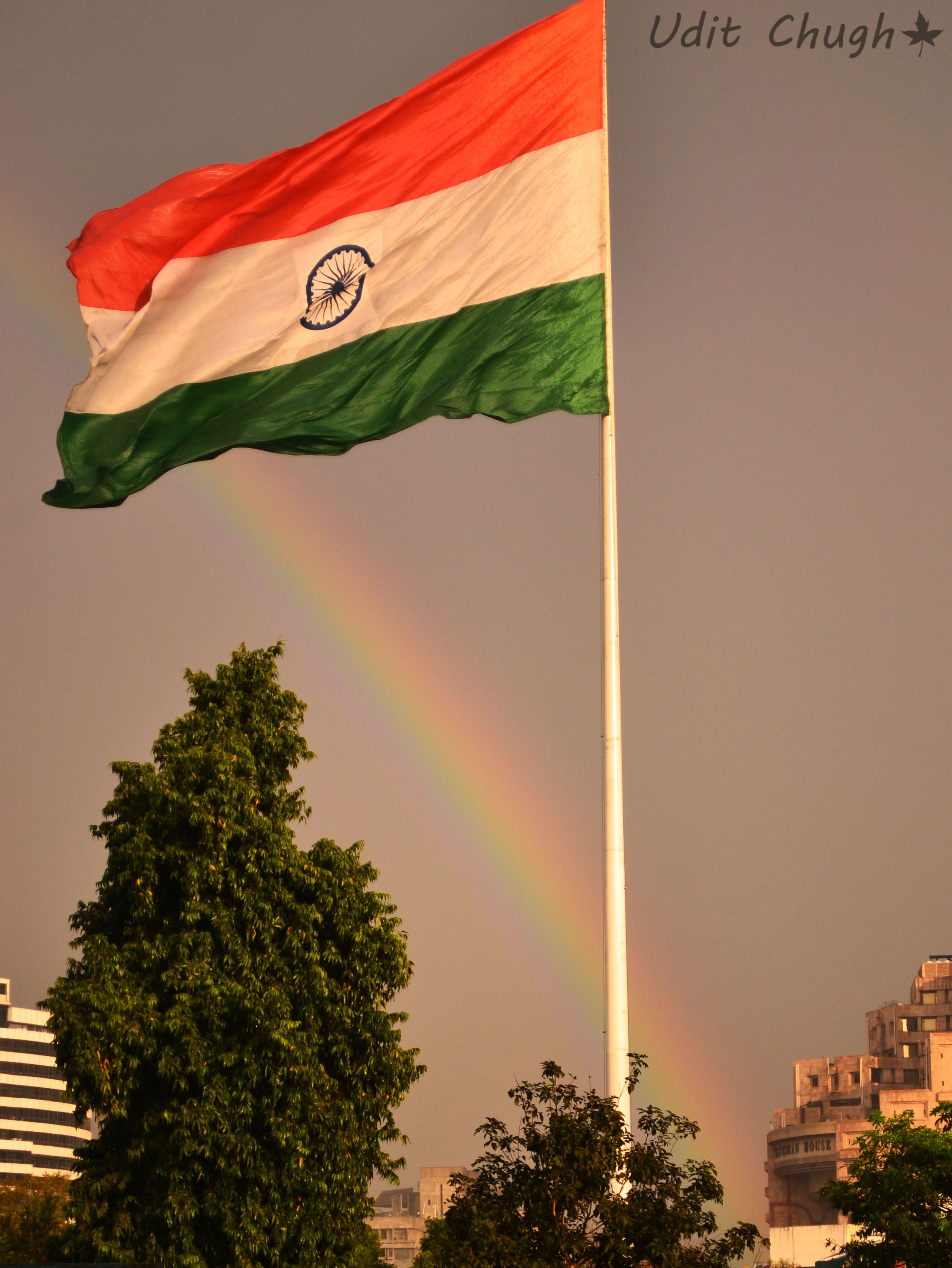 Indian Flag With All Religion - HD Wallpaper 