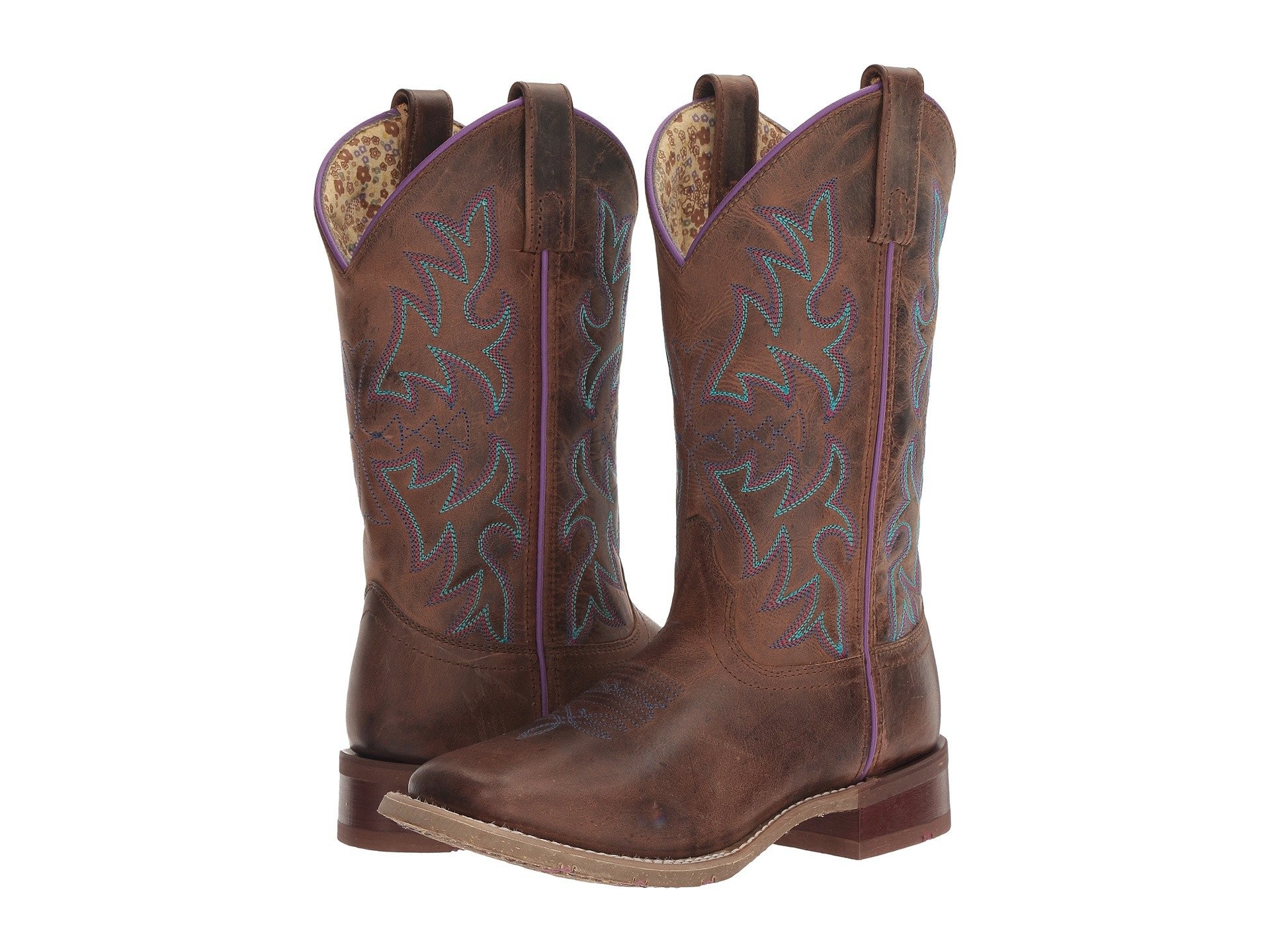 Laredo Women S Rust Ellery Embroidered Leather Cowboy - Cowboy Boot - HD Wallpaper 