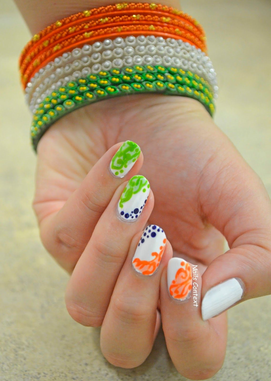 Indian Independence Day Nail Art - HD Wallpaper 