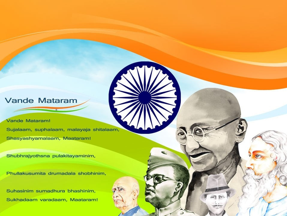 Indian Flag With Gandhiji - HD Wallpaper 