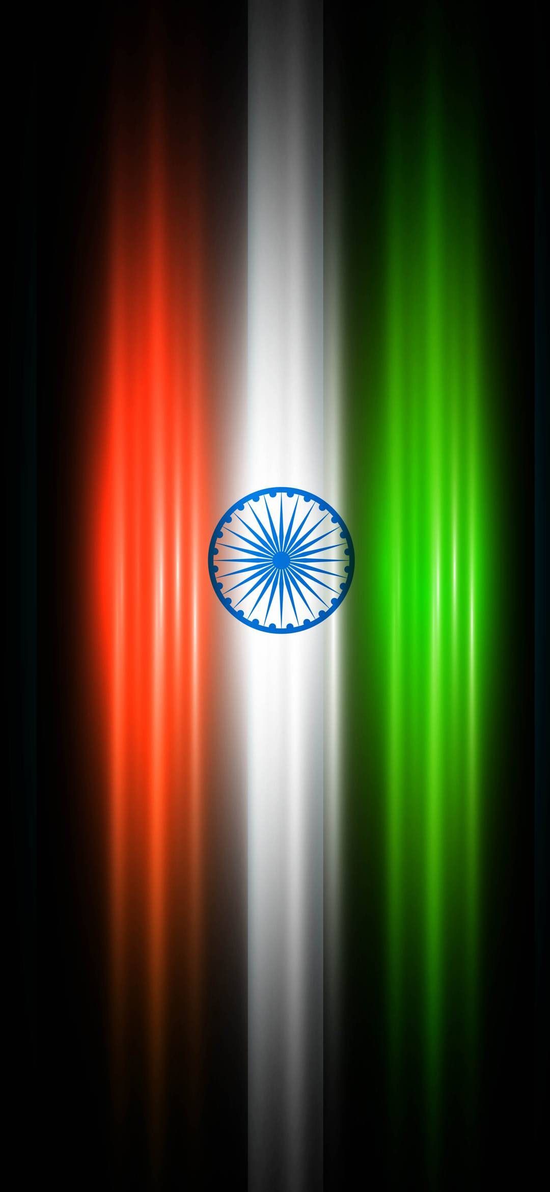India Flag Black Background - 1080x2340 Wallpaper 
