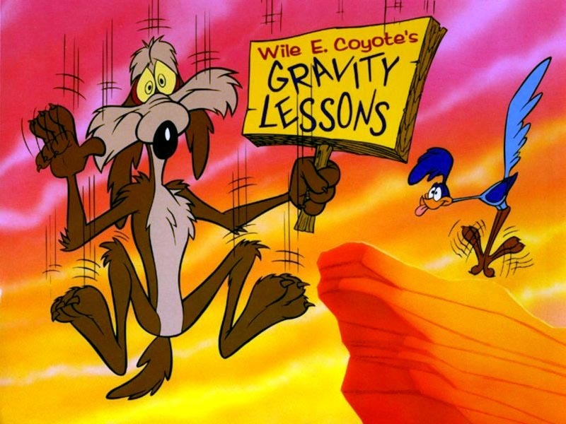 Wile E Coyote Beep Beep - Wile E Coyote Falling Sign - HD Wallpaper 