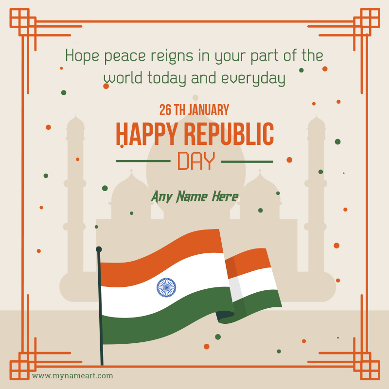 India Republic Day Wishes With Name - India Republic Day 2020 - HD Wallpaper 