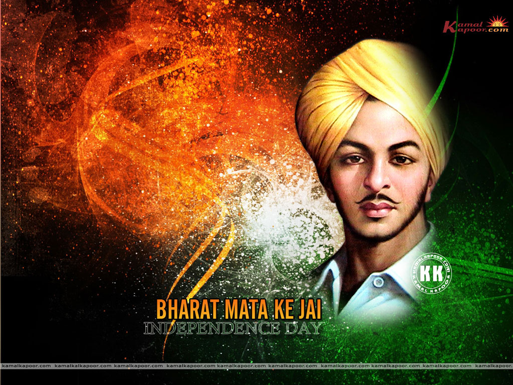 India Independence Day Wallpaper - India Independence Day Bhagat Singh - HD Wallpaper 