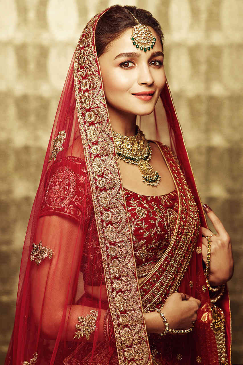 Beautiful Ethnic Rani Pink Bridal Lehenga - Alia Bhatt Lehenga Manyavar - HD Wallpaper 