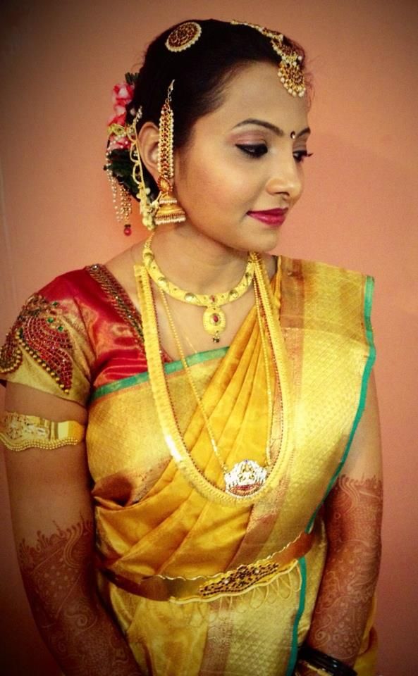 South Indian Wedding Makeup - Sari - HD Wallpaper 