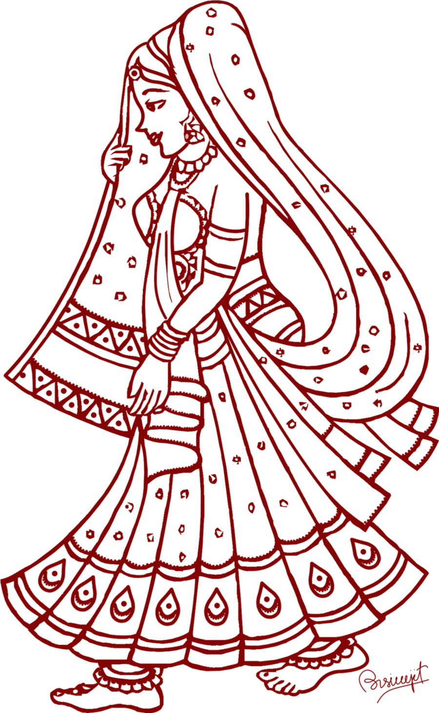 Weddings In India Clip Art - Dulhan Clipart - HD Wallpaper 