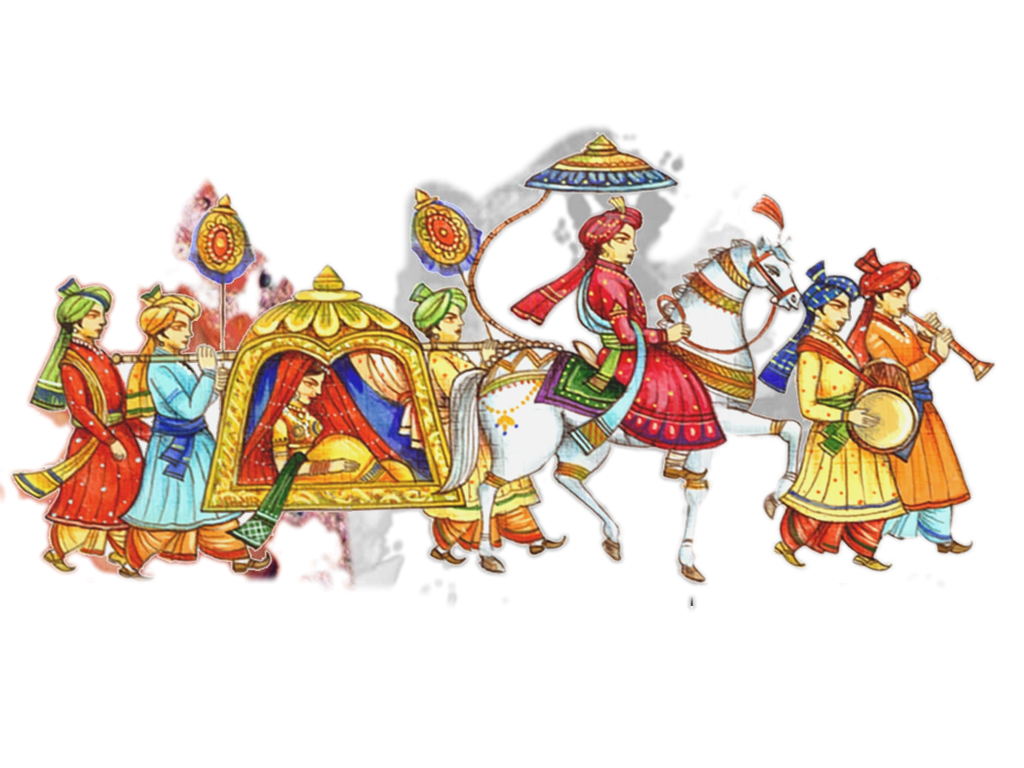 Marriage Clipart Dulha Dulhan - Hindu Wedding Png Clipart - HD Wallpaper 