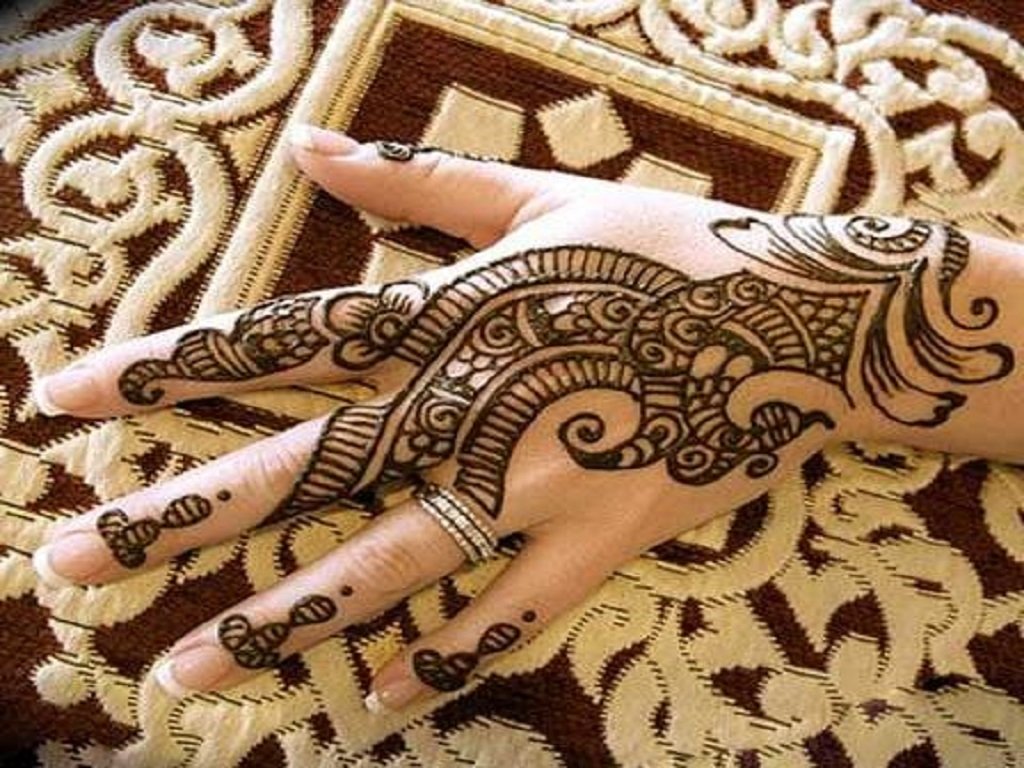 Henna Indian Hand Art - HD Wallpaper 