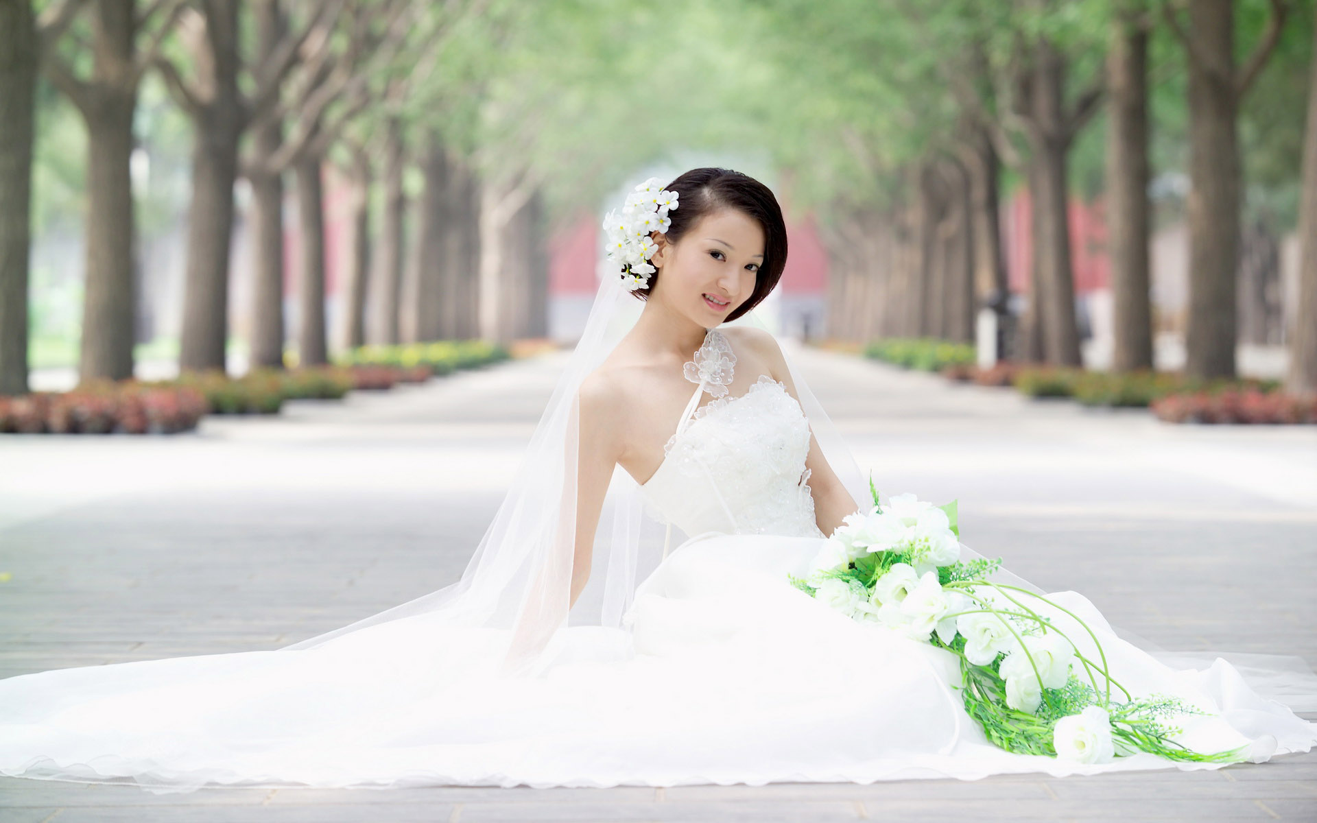 Wallpaper Wedding Dresses - Beautiful Bride Bride - HD Wallpaper 