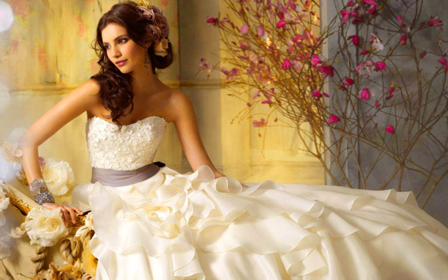 Free Download Bride In Wedding Dress Wallpaper Id - 30 000 Wedding Dress - HD Wallpaper 