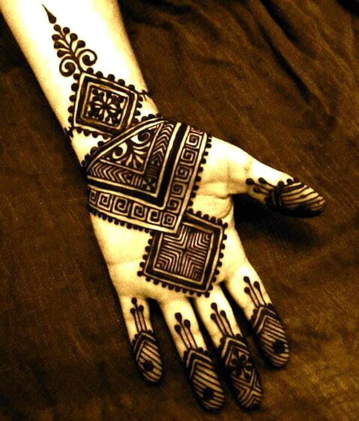 Diamond Mehandi Design Latest Images - Mehndi Design Palm Arabic - HD Wallpaper 